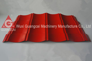 Glazed Roof Tile Color Coated Sheet / Color Coated Steel Sheet Red Color